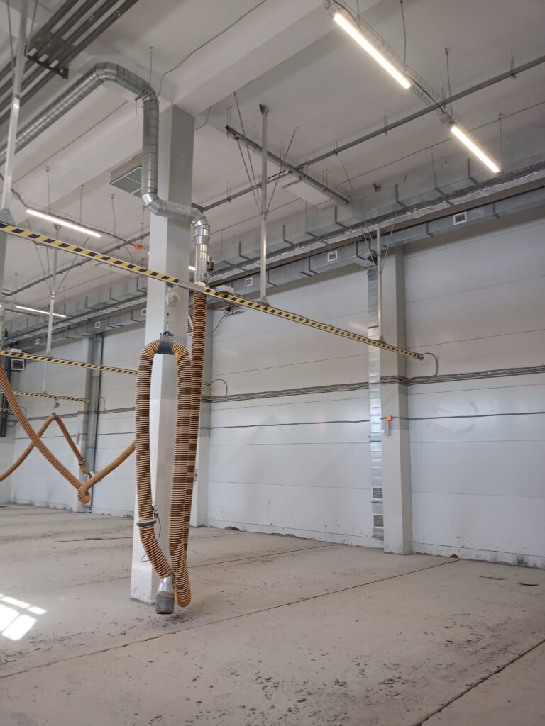 Удаление выхлопных газов для пожарных машин