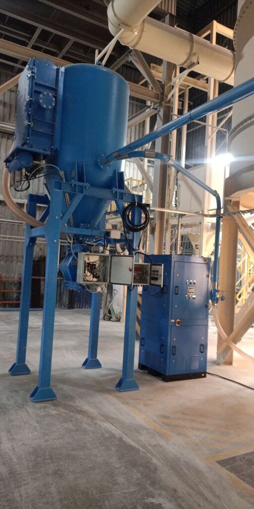 Система вакуумной пылеуборки на производстве строительных сухих смесей