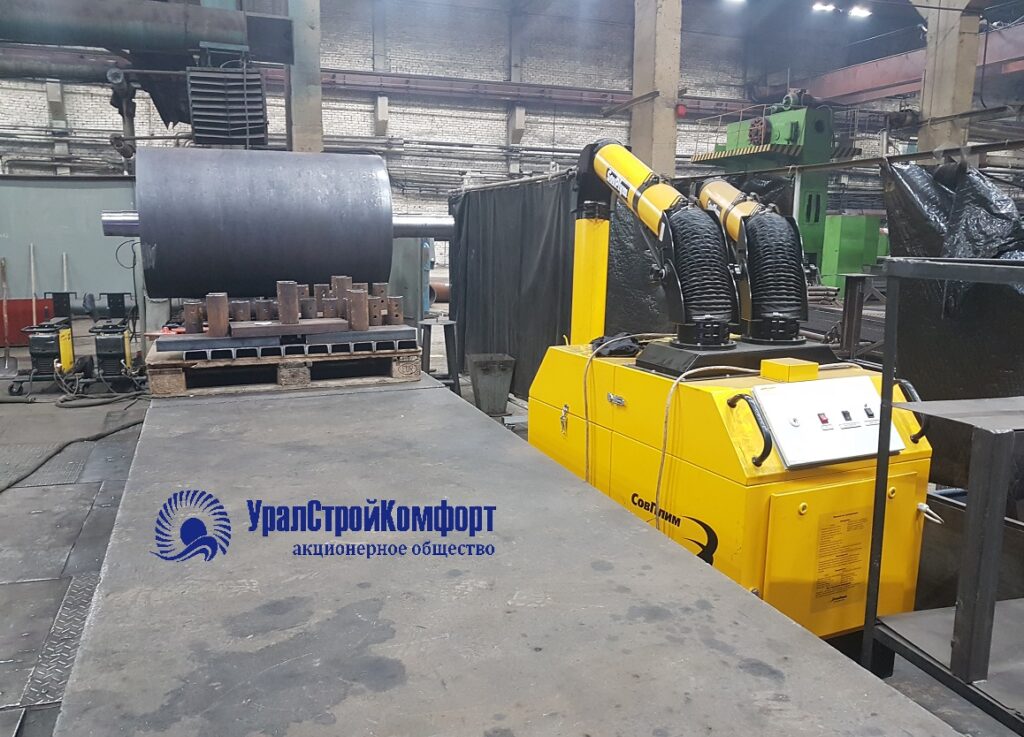 Мобильные фильтры в производственном цехе