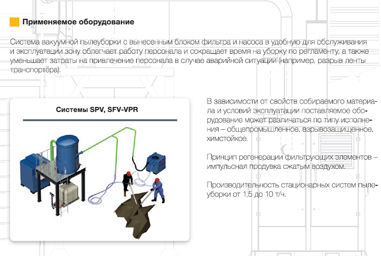 Вакуумная пылеуборка просыпей УралСтройКомфорт Оборудование для вакуумной пылеуборки
